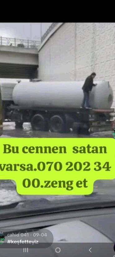 120 гидравличечесий углообжимной пресс для соединен: Sənaye tipli böyük həcmli yanacaq/su çəni - Üzərində avtomobil