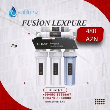 su filtirlerinin qiymeti: Hindistan Brendi Fusion Lexpure Aciq tipli su filtr Lexpure brendine