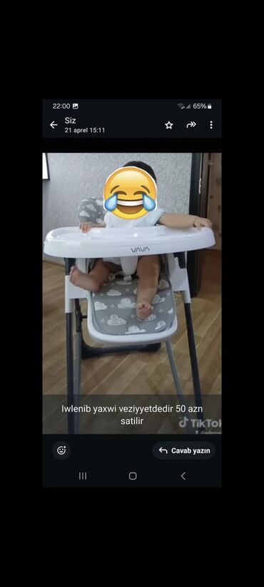 uşaq oturacagi: ✔️50 man(Sumqayıt, Yaşıl Dərə). Yemək masası.Az işlənib. Vpp B524~X