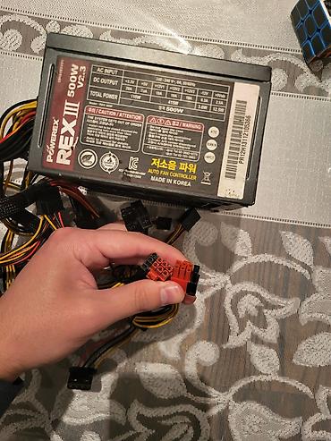 asma ventilyator: Powerex REX III 500W V2.3 kompüter güc bloku - Model: REX-500P, Made — 2