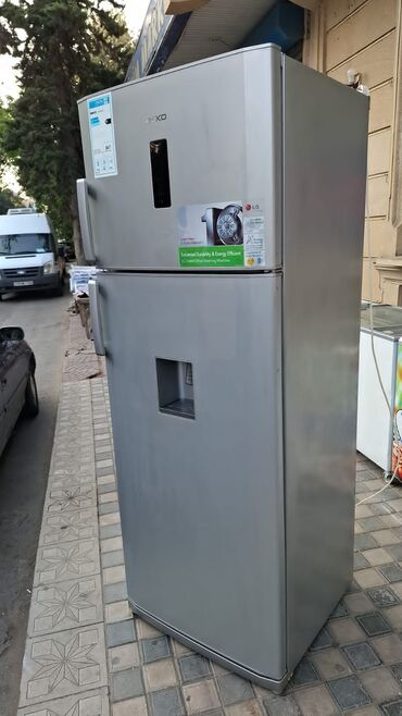 Soyuducular: 2 qapılı LG Soyuducu Satılır, rəng - Boz, Dispenserli
