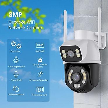 ip66 kamera: 8MP Açıq Hava Wi‑Fi Təhlükəsizlik Kamerası - İkili obyektiv: üst — 2