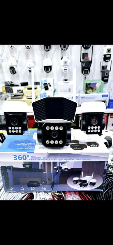 Videomüşahidə: Simsiz Wifi ptz 3 kamera 360° 8mp/4K Çöl səraiti ücün matorlu 3