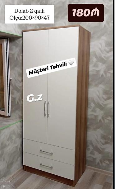 mdf panel: İki qapılı dolab Ölçü: 200×90×47 sm Qiymət: 180 ₼ - İki qapılı ön — 1