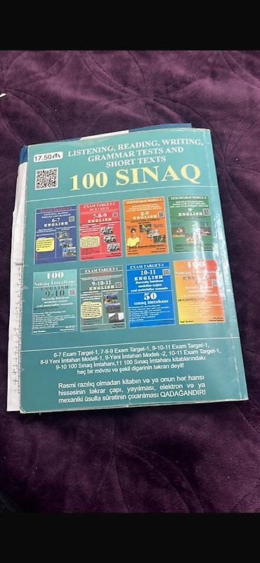 Книги и журналы: Məhsul: “100 Sınaq İmtahanı – English 9–10” (First edition) İÇİ NORMAL — 2