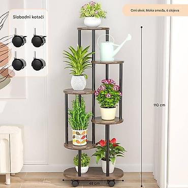 ikea decije komode: Stalak za cveće sa točkićima – 6 nivoa - Dimenzije: visina 110 cm — 1