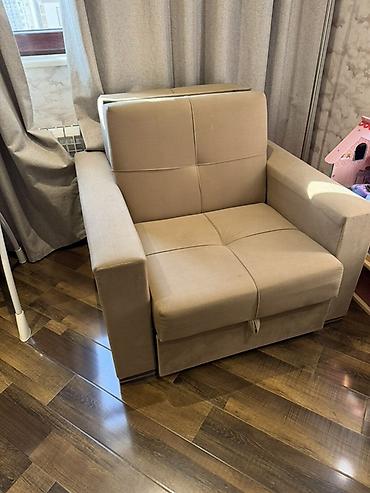 Кресла: Açılan krelo krovat Çevrilən kreslo‑çarpayı - Rəng: bej - Material — 1