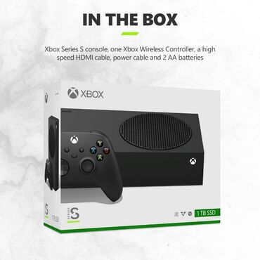 Xbox Series S: Новая запечатанная XBOX Series S 1TB Геймпады в комплекте - 1 шт