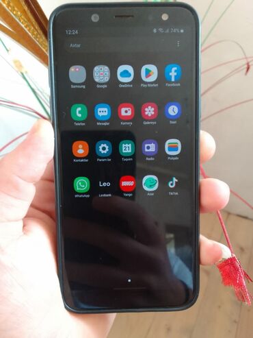 samsung j2 core: Samsung Galaxy A6, 32 GB, rəng - Qara, Barmaq izi