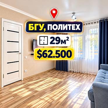 Продажа квартир: 1 комната, 28 м², БГУ Хрущевка, 2 этаж, Евроремонт — 1