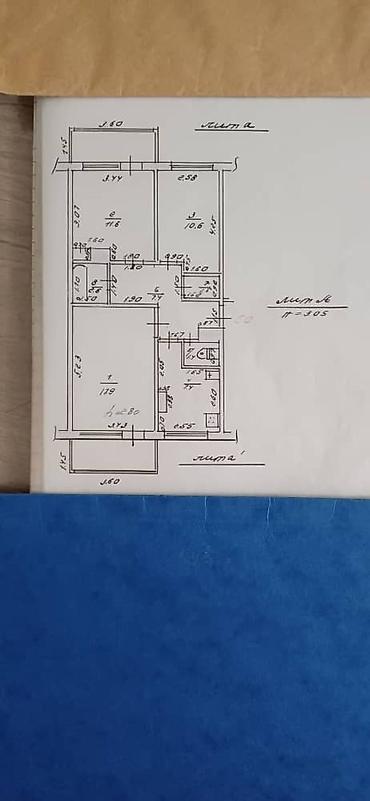 105: 3 комнаты, 82 м², Асанбай мкр 105 серия, 3 этаж, Косметический ремонт — 9