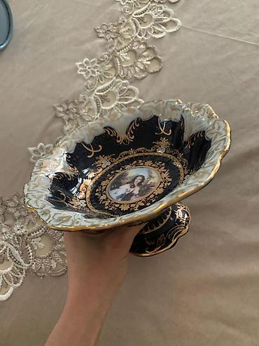 Porcelan bədii meyvə/şirniyyat qabı - Material: yüksək keyfiyyətli