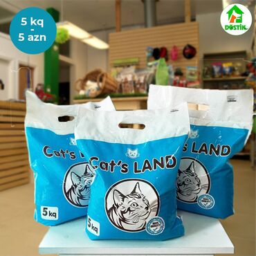 pisik qumu qiymeti: 🐾🐱 “Cats Land” Yerli istehsal olan pişik qumu, 5 kq 💸Qiymət: 5 azn ✅