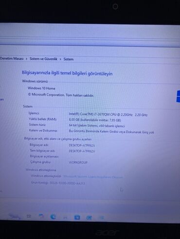 Acer: İşlənmiş Acer 15.6 ", Intel Core i7, 512 GB, Ünvandan götürmə -da lalafo.az — 5 Acer: İşlənmiş Acer 15.6 ", Intel Core i7, 512 GB, Ünvandan götürmə — 5