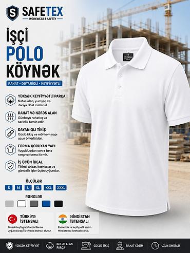 желтые мужские футболки: SAFETEX İşçi Polo Köynək Xüsusiyyətlər: - Yüksək keyfiyyətli parça — 3