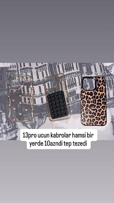 - iPhone 13 Pro üçün 3 ədəd telefon qabı dəsti. Şəffaf ürəkli