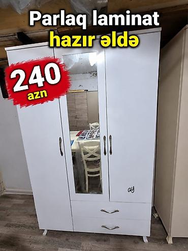 Şifonyerlər: ✨*3 Qapılı PARLAQ LAMİNAT DOLAB* ✨ *Qiymət: 240 AZN* Ölçü: 120 × 47 — 1