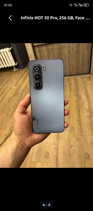 телефон fly fs520 selfie 1: Infinix HOT 50 Pro, 256 ГБ, цвет - Серый, Face ID — 4