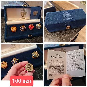 Fabergé “Imperial Collection” – 4 ədəd sancaqlar/medalyon dəsti -