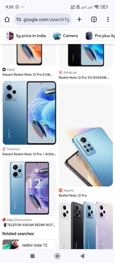işlənmiş telefon qiymətləri: Xiaomi 12 Pro, 256 ГБ, цвет - Голубой, 
 Отпечаток пальца