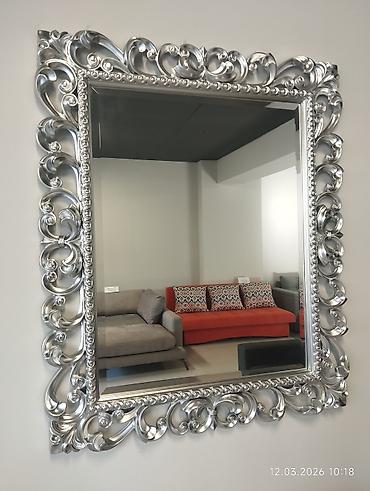 berber mirror second hand: Прямоугольное настенное зеркало в раме с декоративными элементами — 3
