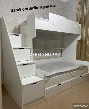 Uşaq və gənc otağı üçün dəstlər: Oğlan və qız üçün, Təknəfərlik çarpayı, Yazı masası — 3