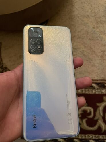 станок для бритья: Redmi Note 11, 128 GB, rəng - Göy, Barmaq izi