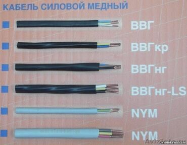 кабель электрический: Провод, Медь, Силовые