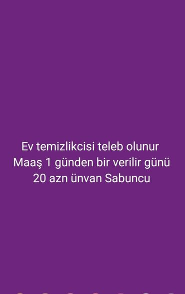 Marketinq, Reklam və PR: Xadimə tələb olunur, 30-45 yaş, 3-5 illik təcrübə, 1/1, Gündəlik ödəniş