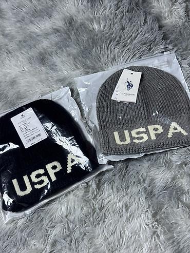 хорошая одежда: Вязаные шапки USPA (U.S. Polo Assn.) - Модель: бини с отворотом и — 2