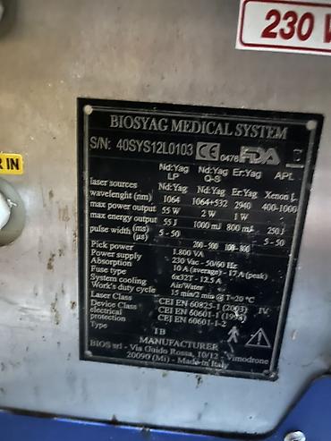 aksa: BIOSYAG MEDICAL SYSTEM – çoxfunksiyalı tibbi lazer aparatı Texniki — 2