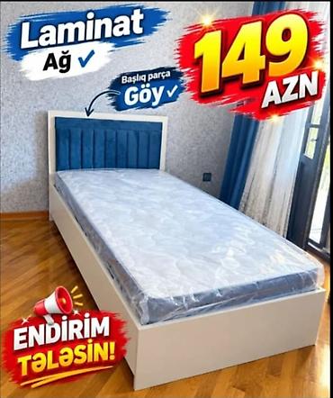 Ağ laminatdan tək nəfərlik çarpayı - Karkas: möhkəm ağ laminat - lalafo.az -da Ağ laminatdan tək nəfərlik çarpayı - Karkas: möhkəm ağ laminat -