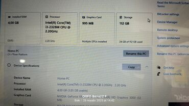 Lenovo: İşlənmiş Lenovo IdeaPad, 15.6 ", Intel Core i3, 128 GB, Ünvandan götürmə — 9