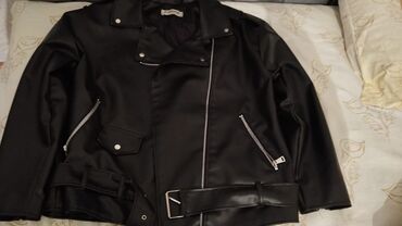 женские кожаные длинные перчатки: Кожаная куртка, M