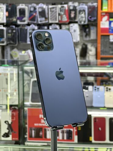 Apple iPhone: IPhone 12 Pro, Б/у, 256 ГБ, Синий, Защитное стекло, Чехол, 77 %