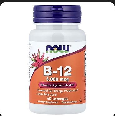 Vitamin B-12 5000 mcg – 60 Tablet 🧬 Yüksək dozalı B-12 vitamini ✔️