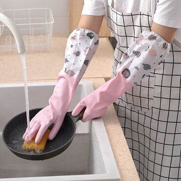 Другие аксессуары для кухни: Перчатки для работы по дому с длинным рукавом