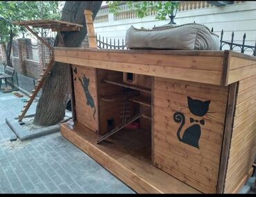 Yuvalar: Məhsul: Açıq havada istifadə üçün taxta pişik evi Təsvir: - Küçə və — 28