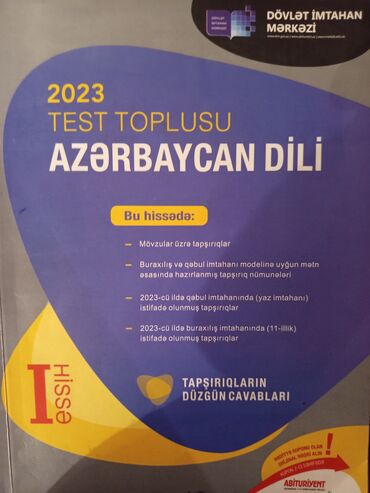 Testlər: Azərbaycan dili test topluları pdf satışı