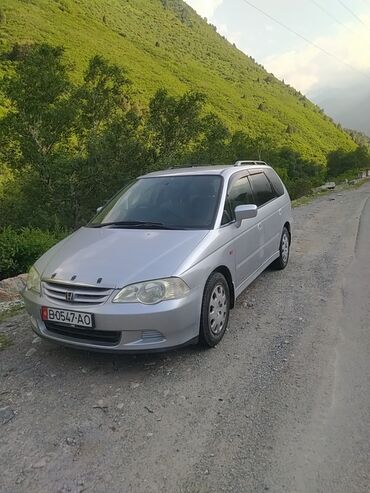 авто аутбек: Серебристый минивэн Honda Odyssey с рейлингами на крыше. Этот
