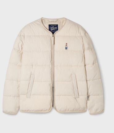 продаю связи с переездом: Стеганая куртка-бомбер Whoau без воротника (кремовый цвет) Размер L на