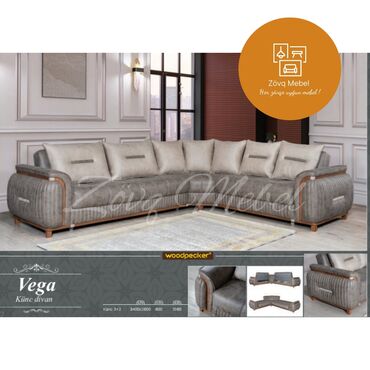 mega mebel: Угловой диван, Новый, Раскладной, С подъемным механизмом, Набук, Бесплатная доставка в черте города