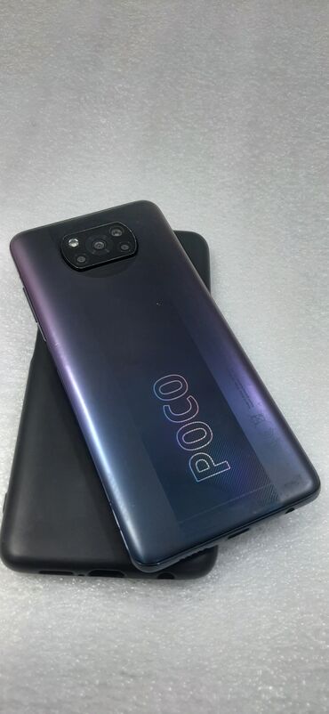 о безлимит на месяц: Poco X3 Pro, Колдонулган, 256 ГБ, түсү - Кызгылт көк, 2 SIM
