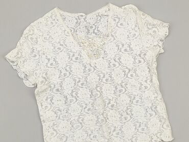 białe bluzki krótki rękaw eleganckie: Blouse, S (EU 36), condition - Good