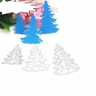 искусственные литые елки: Металлические трафареты для вырезания рождественской елки, 3 шт
