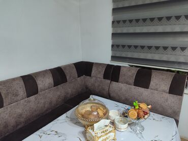 мебель кухни: Угловой диван, цвет - Серый, Б/у
