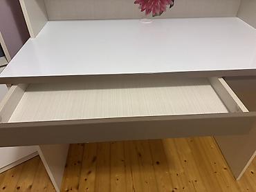 ustolar: Kompüter masası, İşlənmiş, Açılmayan, Laminat, Dördbucaq masa — 4