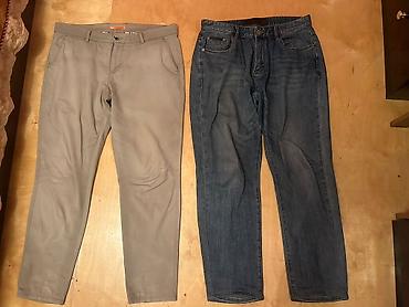 ağ şalvar kişi: Klassik kişi şalvar dəsti 1) Tünd mavi denim cins - Kəsim — 5