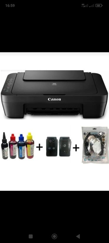 printer rəngli: Canon e414 pri̇nteri̇ yeni̇di̇r həm rəngli̇ həm qara ağ çap edi̇r