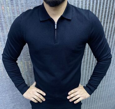 Sviterlər: Kişi üçün uzunqol polo sviter. - Dörd rəng variantı: tünd — 10